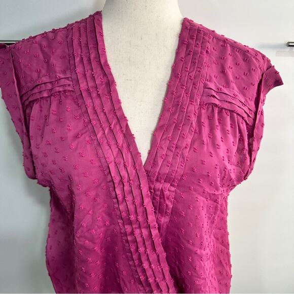 Mason & Belle Size M Mauve Business Casual Dot Blouse Top NWT Textured Career - Picture 12 of 12